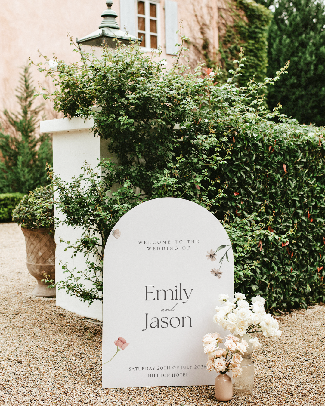 Cecily | Floral Personalised Wedding Welcome Sign