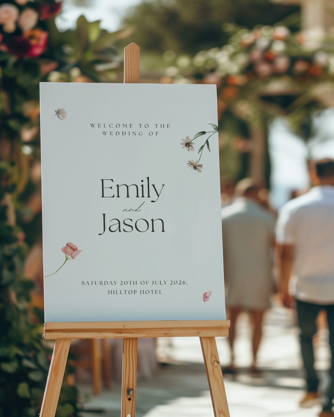 Cecily | Floral Personalised Wedding Welcome Sign