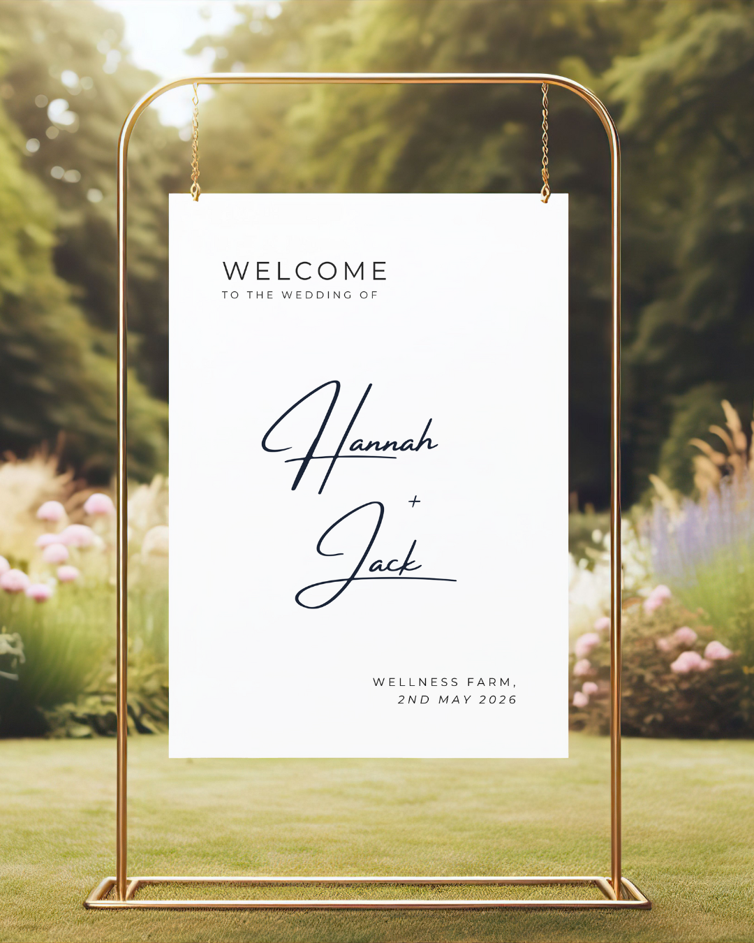 Rosa | Personalised Wedding Welcome Sign