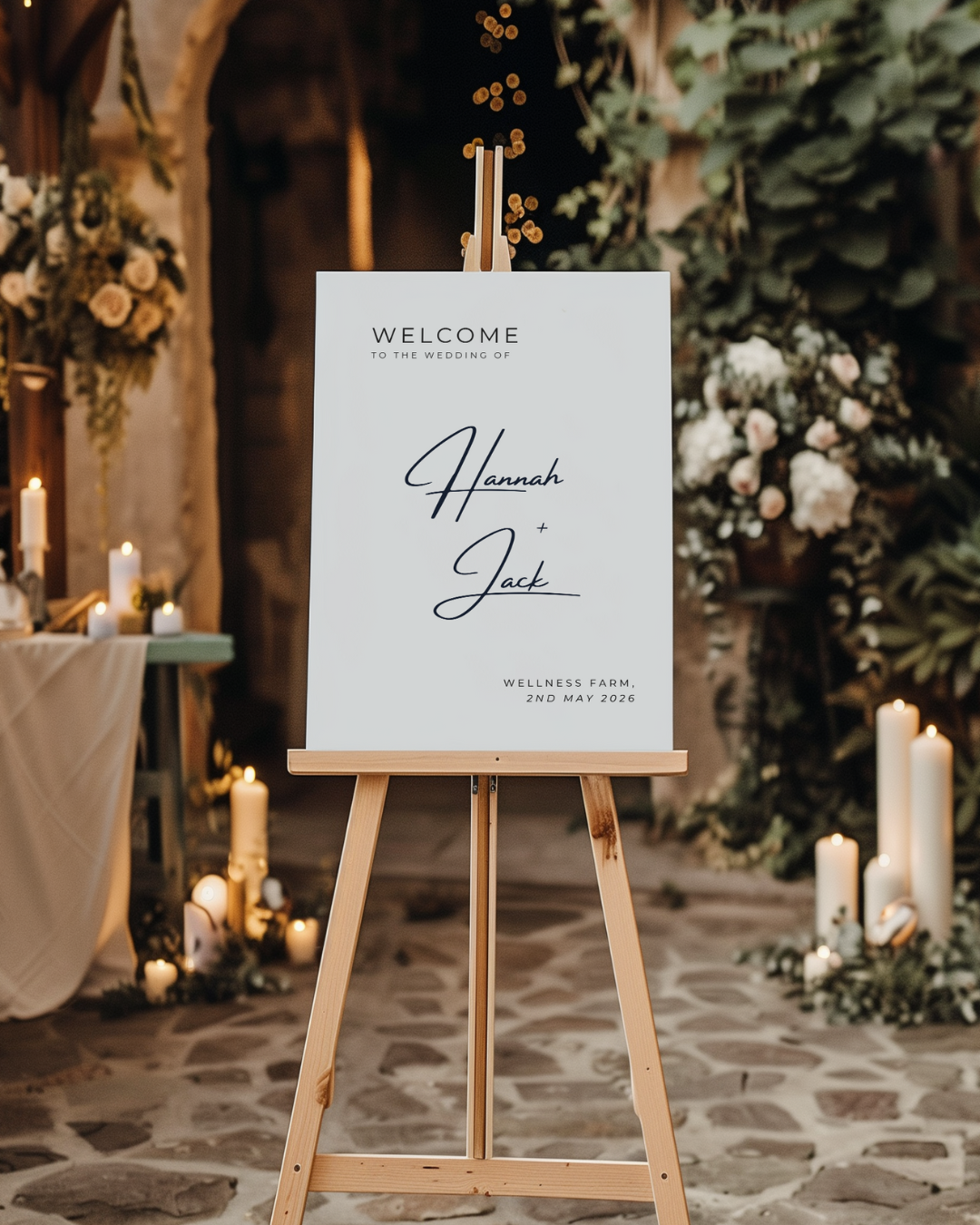 Rosa | Personalised Wedding Welcome Sign