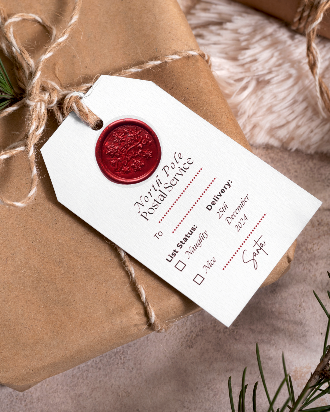 Santa Personalised Gift Tag