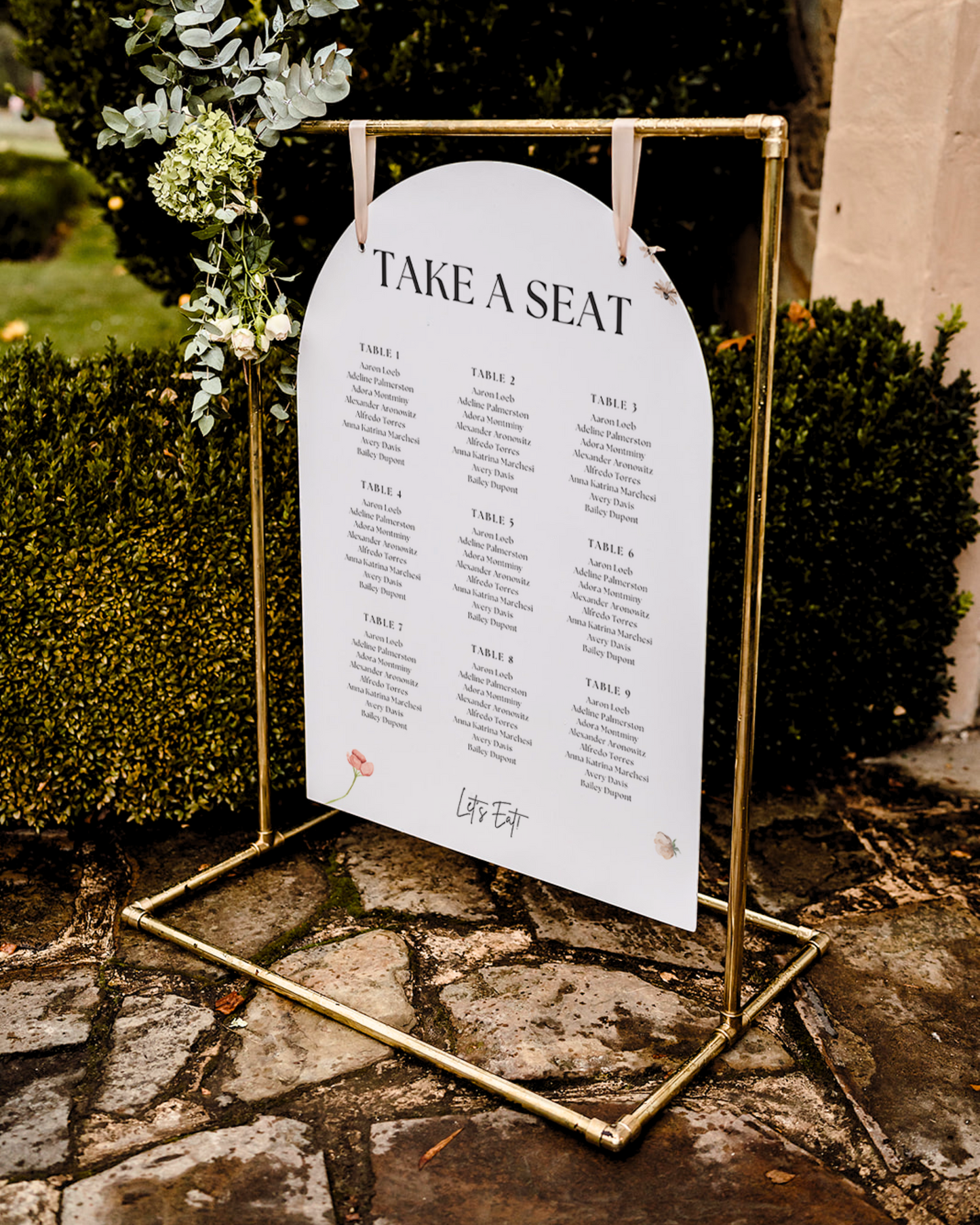 Cecily Large Seating Plan Sign