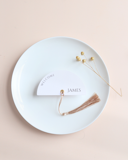 Boho Tassel Wedding Place Names Card