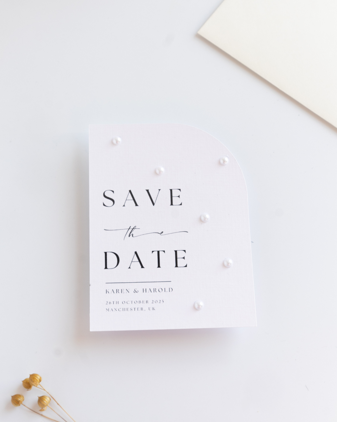 Perla Arched Save The Date