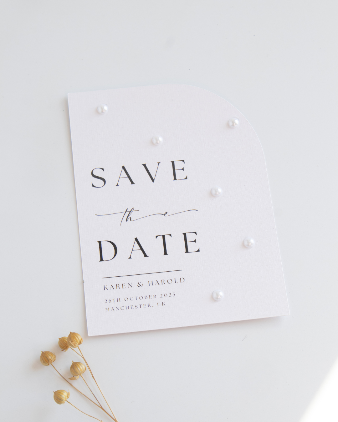 Perla Arched Save The Date