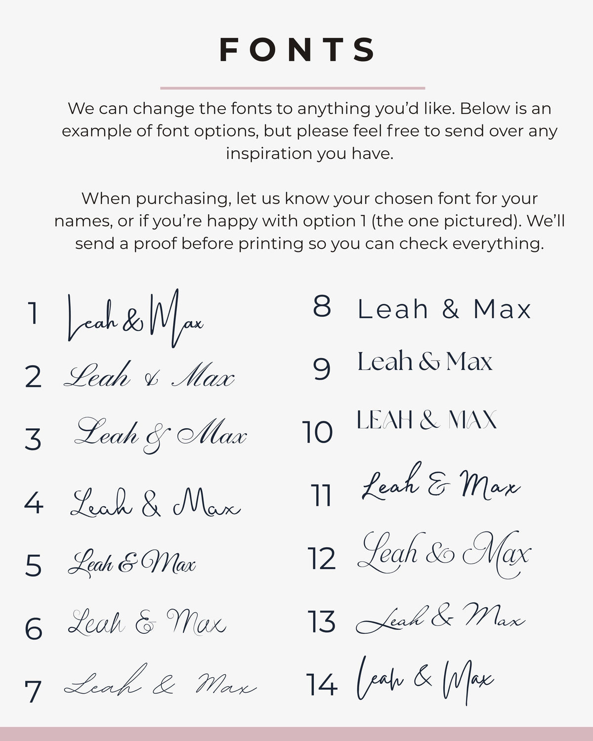 Eleanor Ribbon Wedding Place Names Card