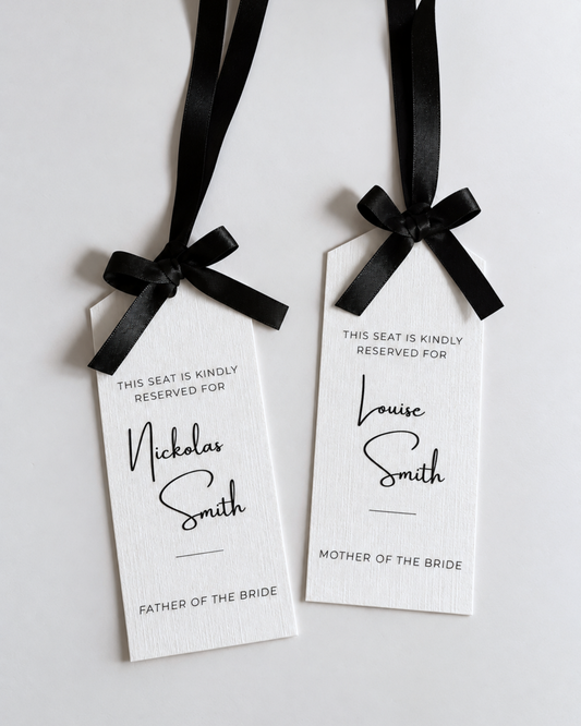 Rosa Reserved Seating Sign with Bow