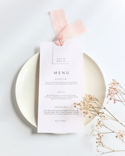 Rosa Wedding Menu