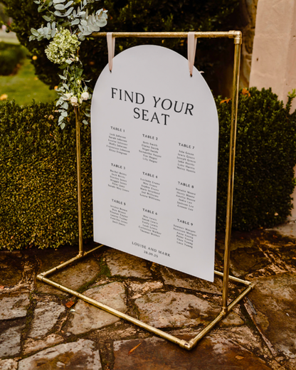 Perla Large Seating Plan Sign