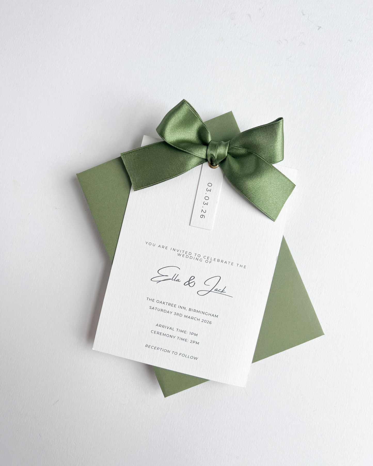 Rosa Ribbon Invitation Suite with Bow