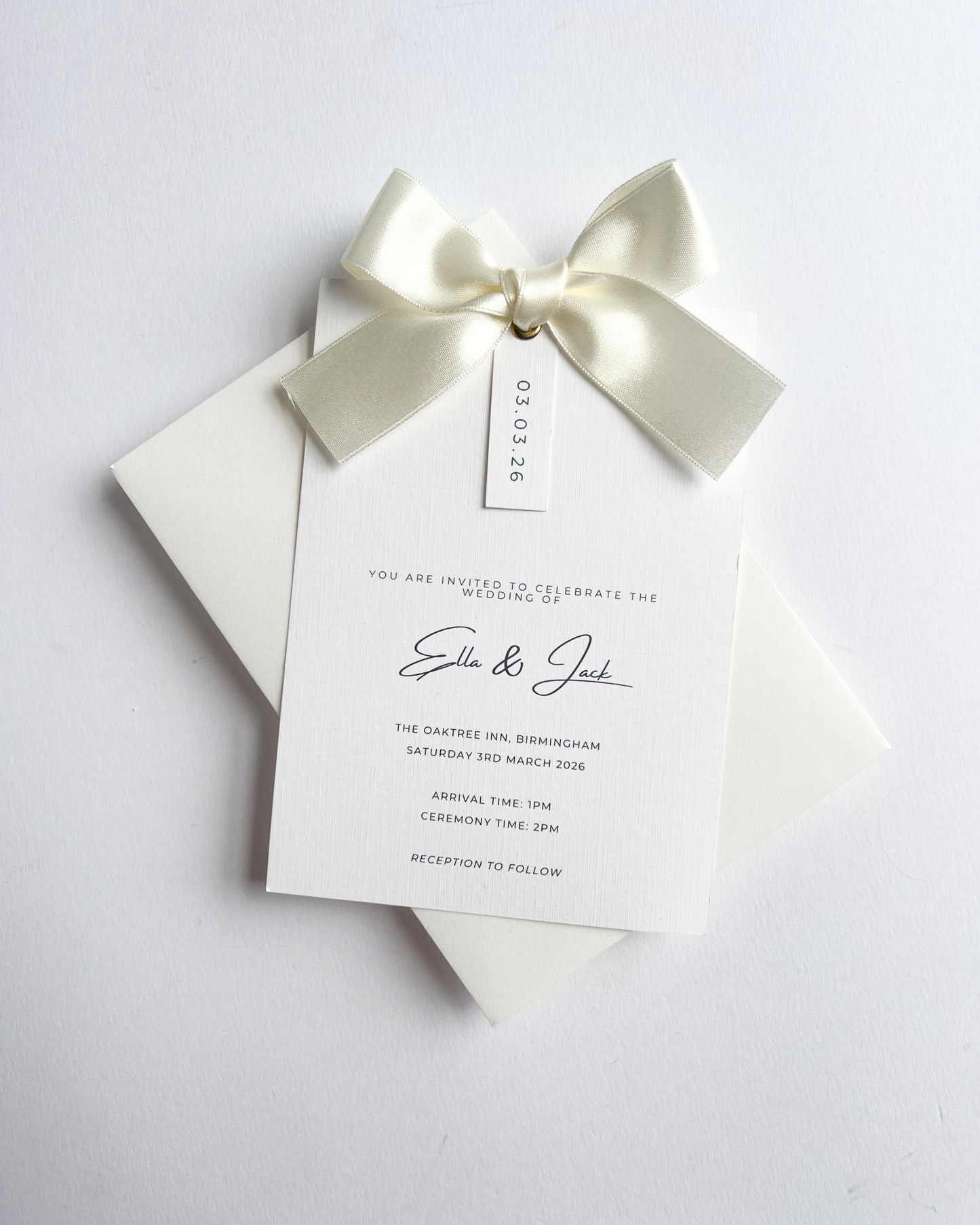 Rosa Ribbon Invitation Suite with Bow