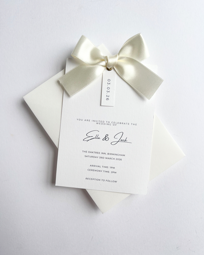 Rosa Ribbon Invitation Suite with Bow