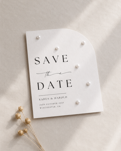Perla  Arched Save The Date