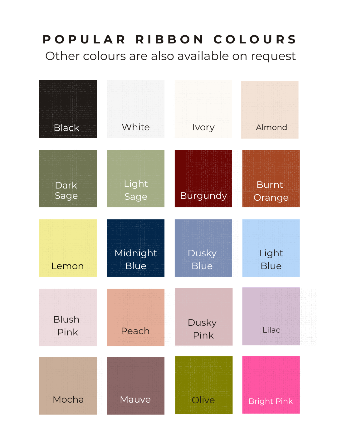 Eleanor Wedding Menu |  Wedding Menu with Chiffon Ribbon
