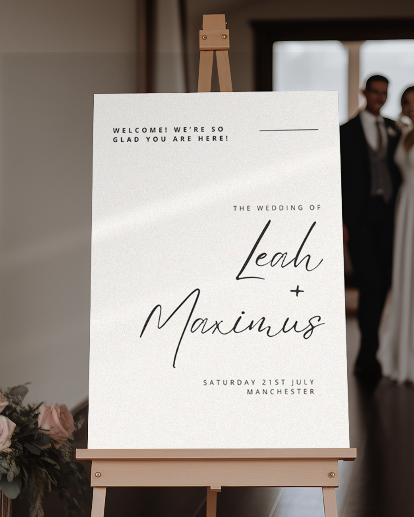 Minimalist Large Wedding Welcome Sign