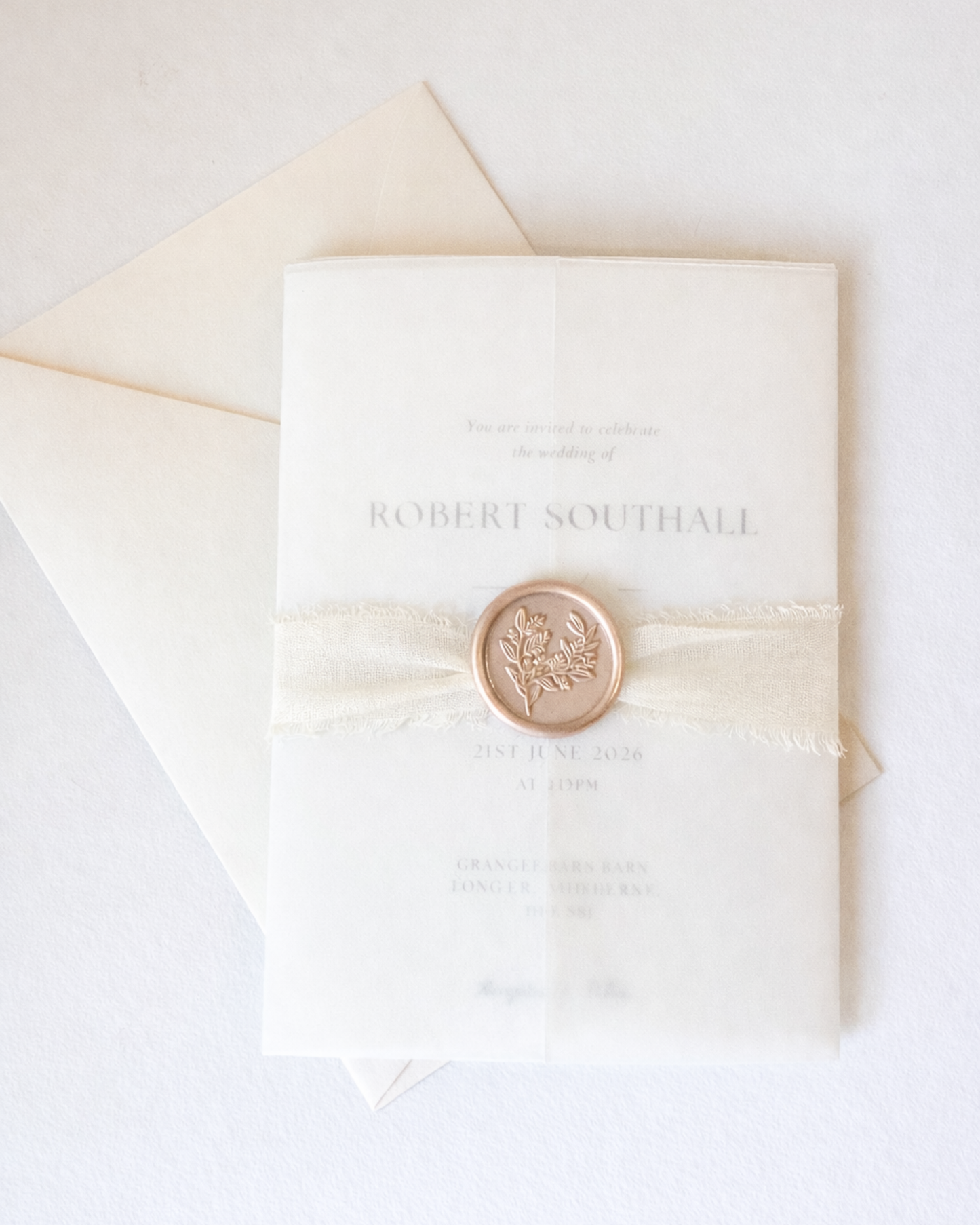 Clara Wax Seal Wedding Invitation