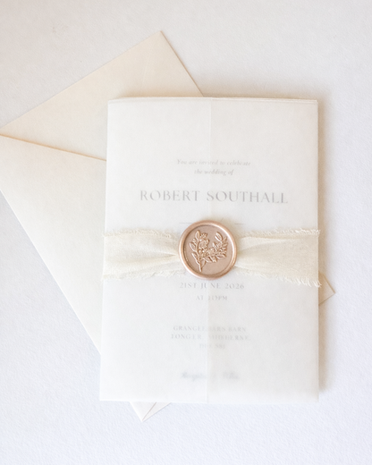 Clara Wax Seal Wedding Invitation