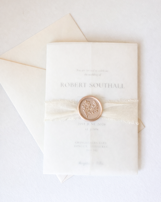Clara Wax Seal Wedding Invitation