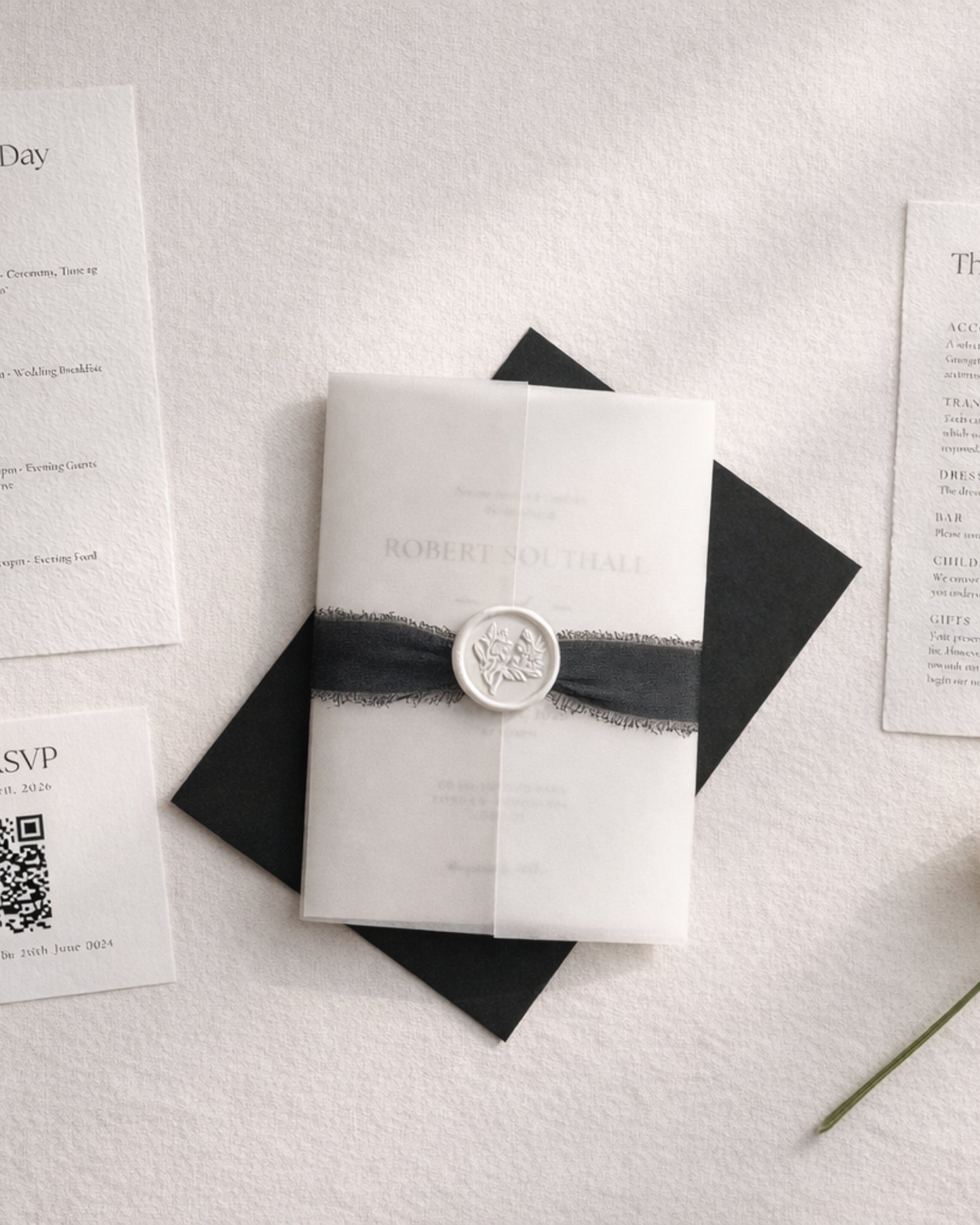 Clara Wax Seal Wedding Invitation