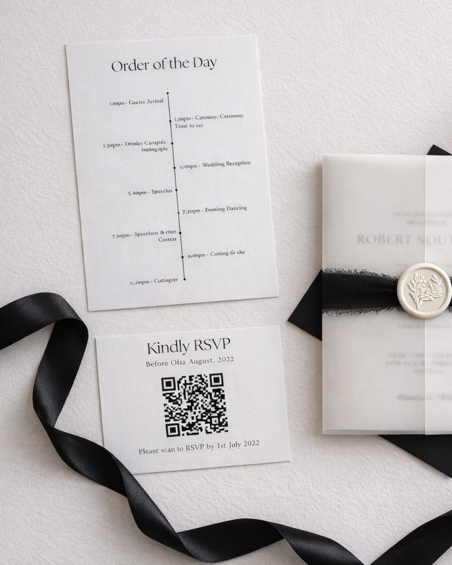 Clara Wax Seal Wedding Invitation