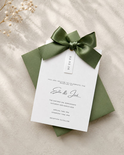 Rosa Ribbon Invitation Suite with Bow
