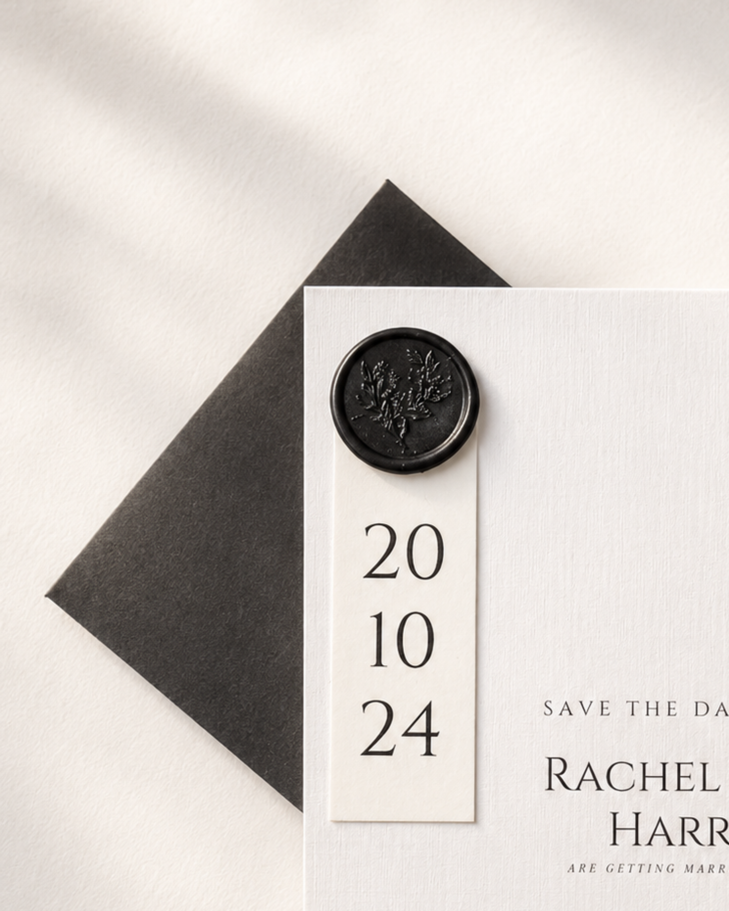 Wax Seal Save The Date with Vellum Date