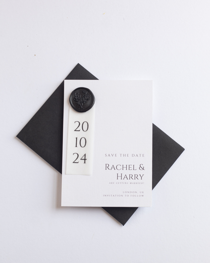 Wax Seal Save The Date with Vellum Date