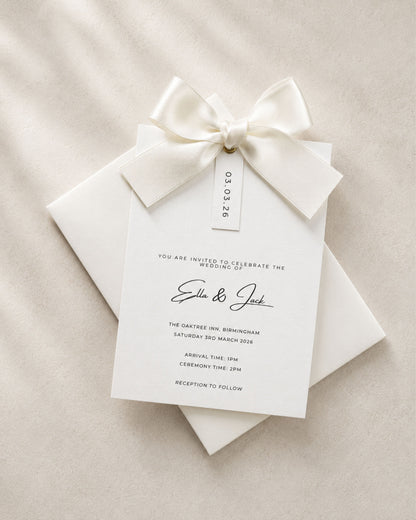 Rosa Ribbon Invitation Suite with Bow