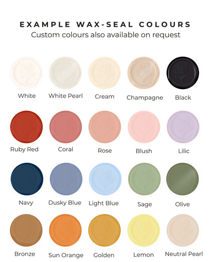 Eleanor Gold Wax Seal Wedding Menu & Place Setting