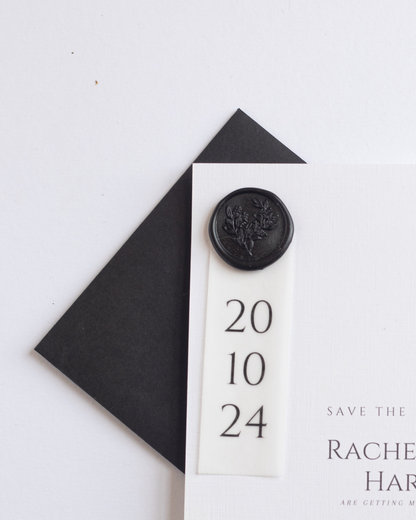 Wax Seal Save The Date with Vellum Date