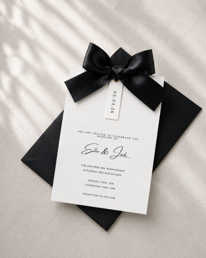 Rosa Ribbon Invitation Suite with Bow
