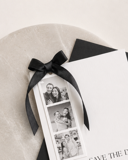 Photo Strip Save The Date with Ribbon