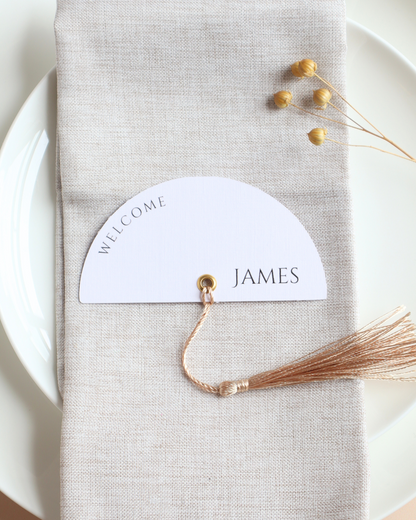 Boho Tassel Wedding Place Names Card