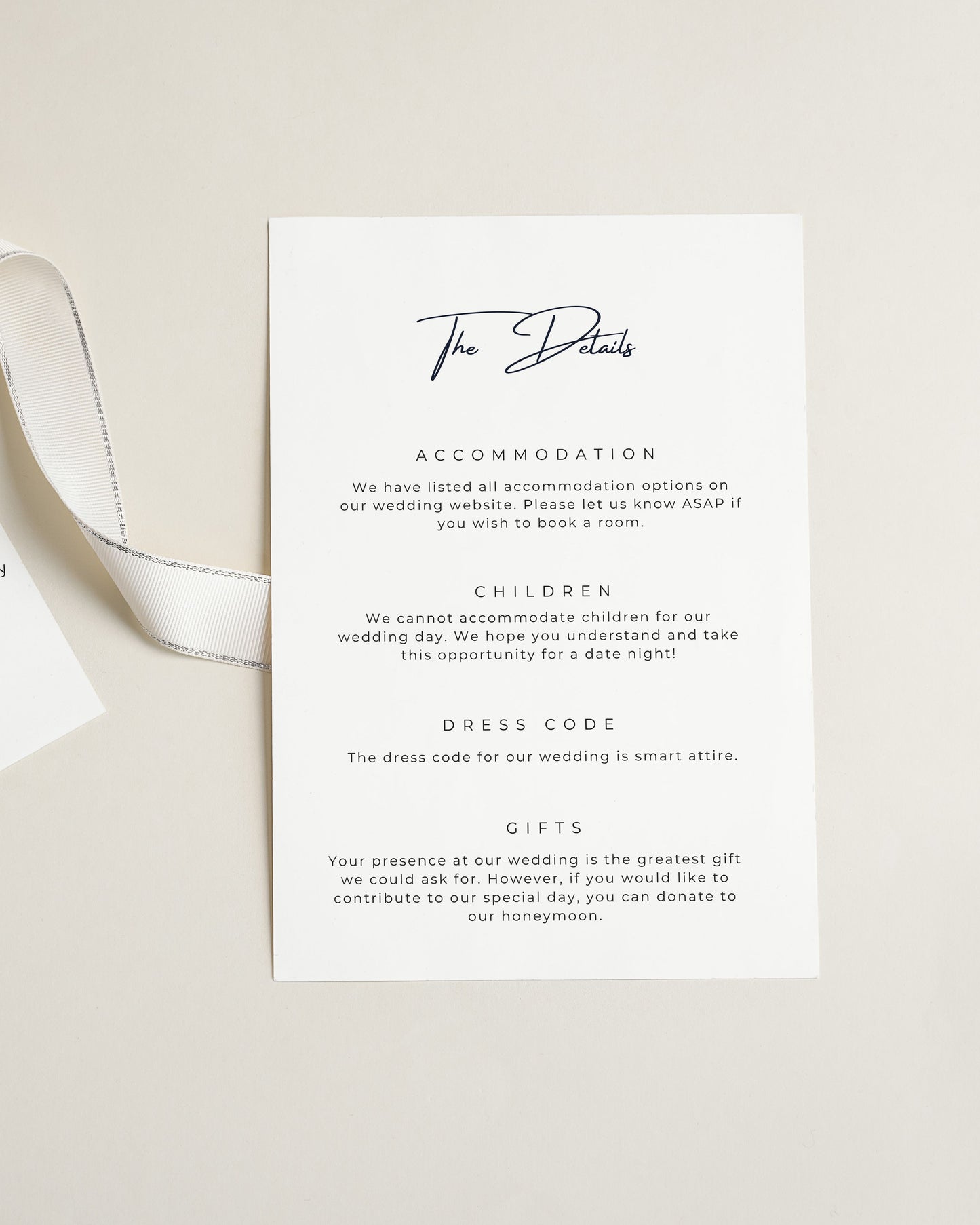 Rosa Ribbon Invitation Suite with Bow