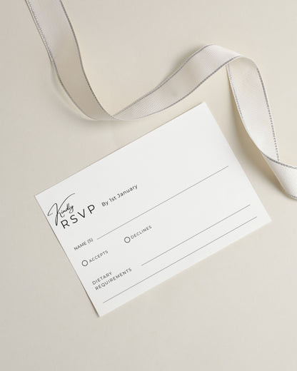 Rosa Ribbon Invitation Suite with Bow