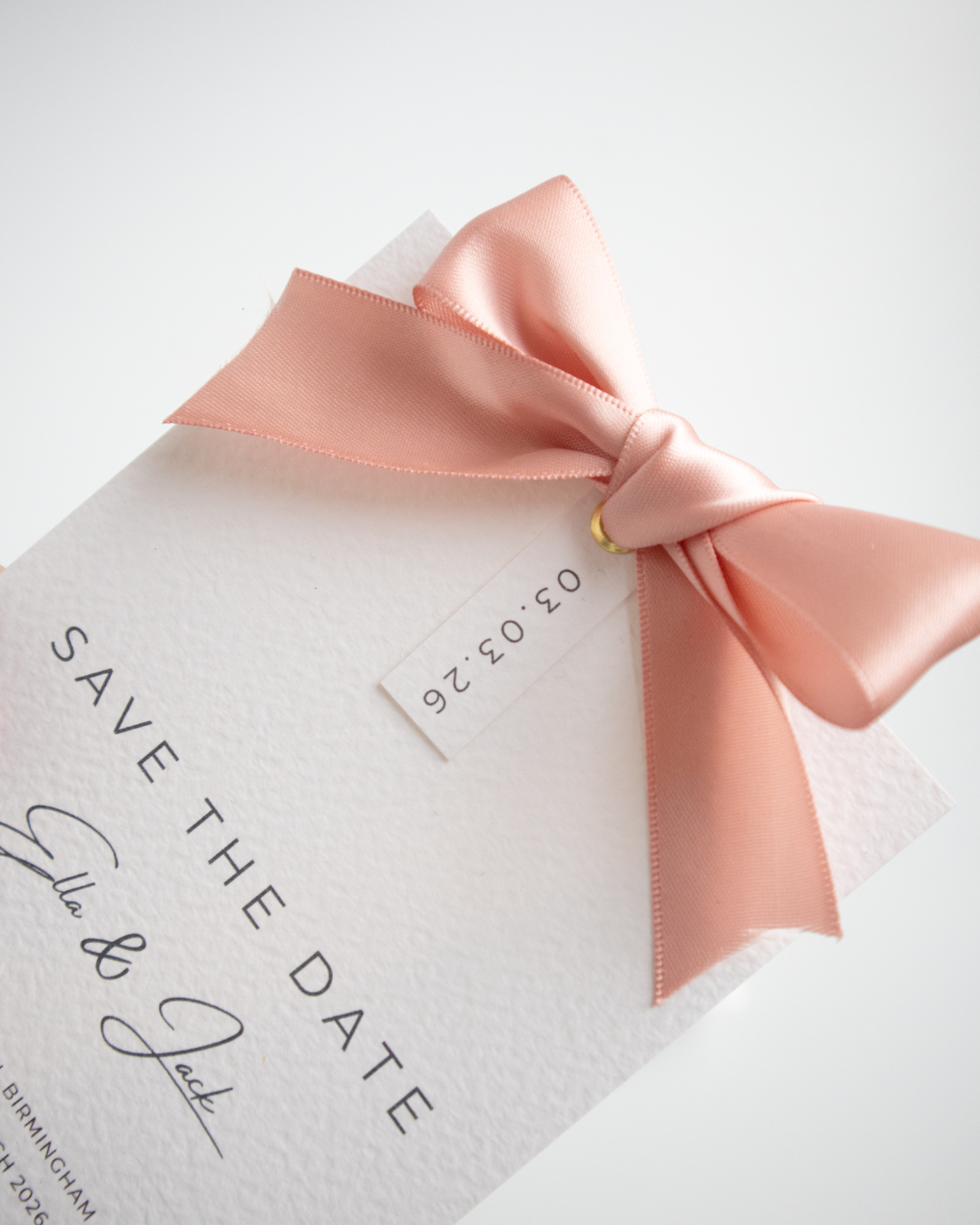 Pink Ribbon Save The Date Card