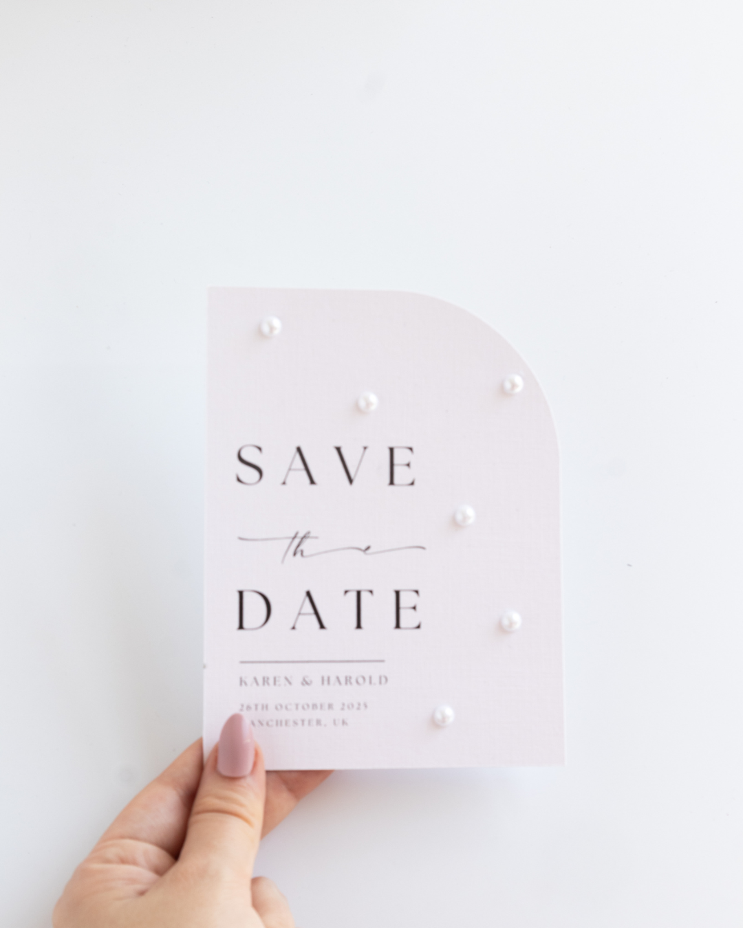 Perla  Arched Save The Date