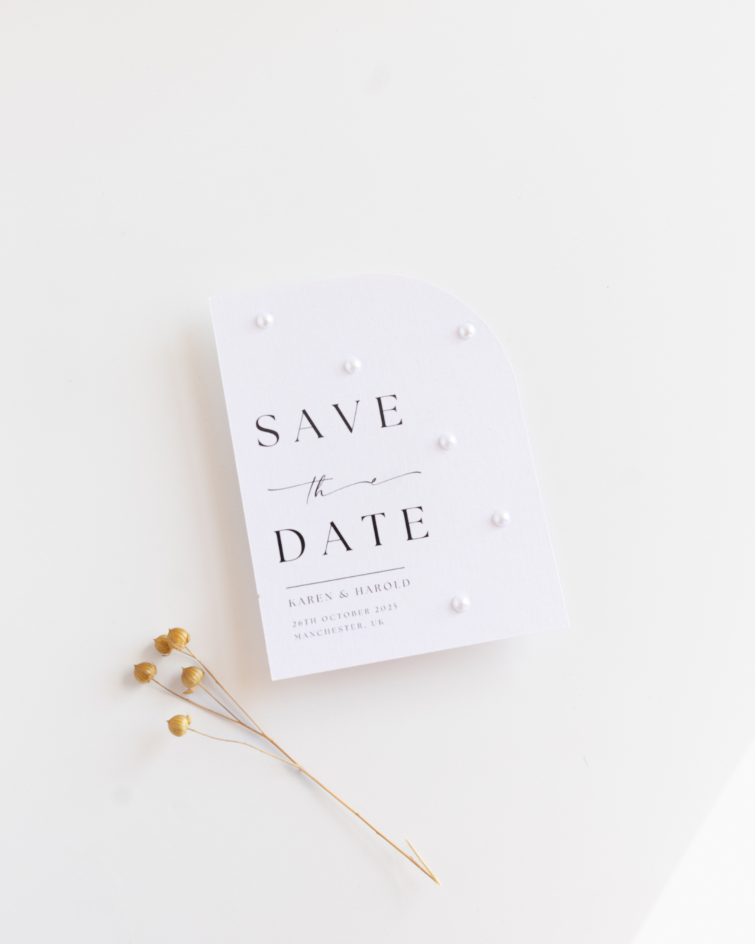 Perla  Arched Save The Date