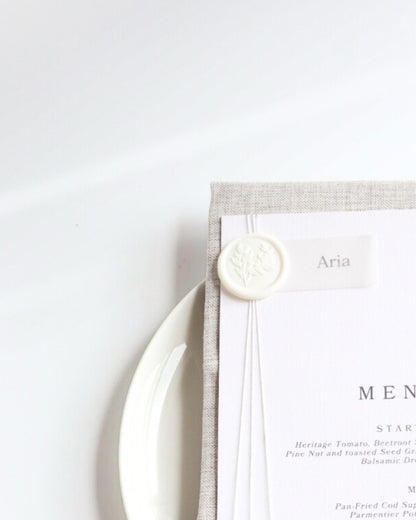 Ivory Wedding Menu