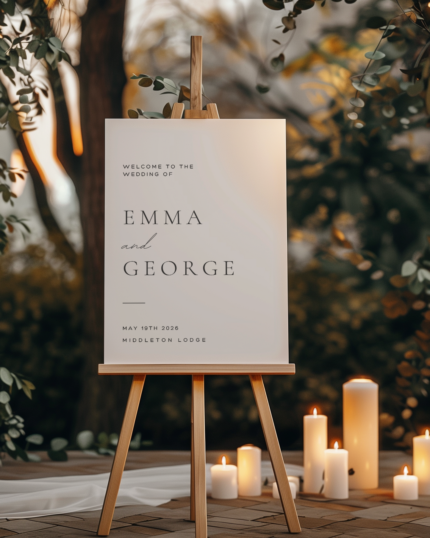 Eleanor | Personalised Wedding Welcome Sign