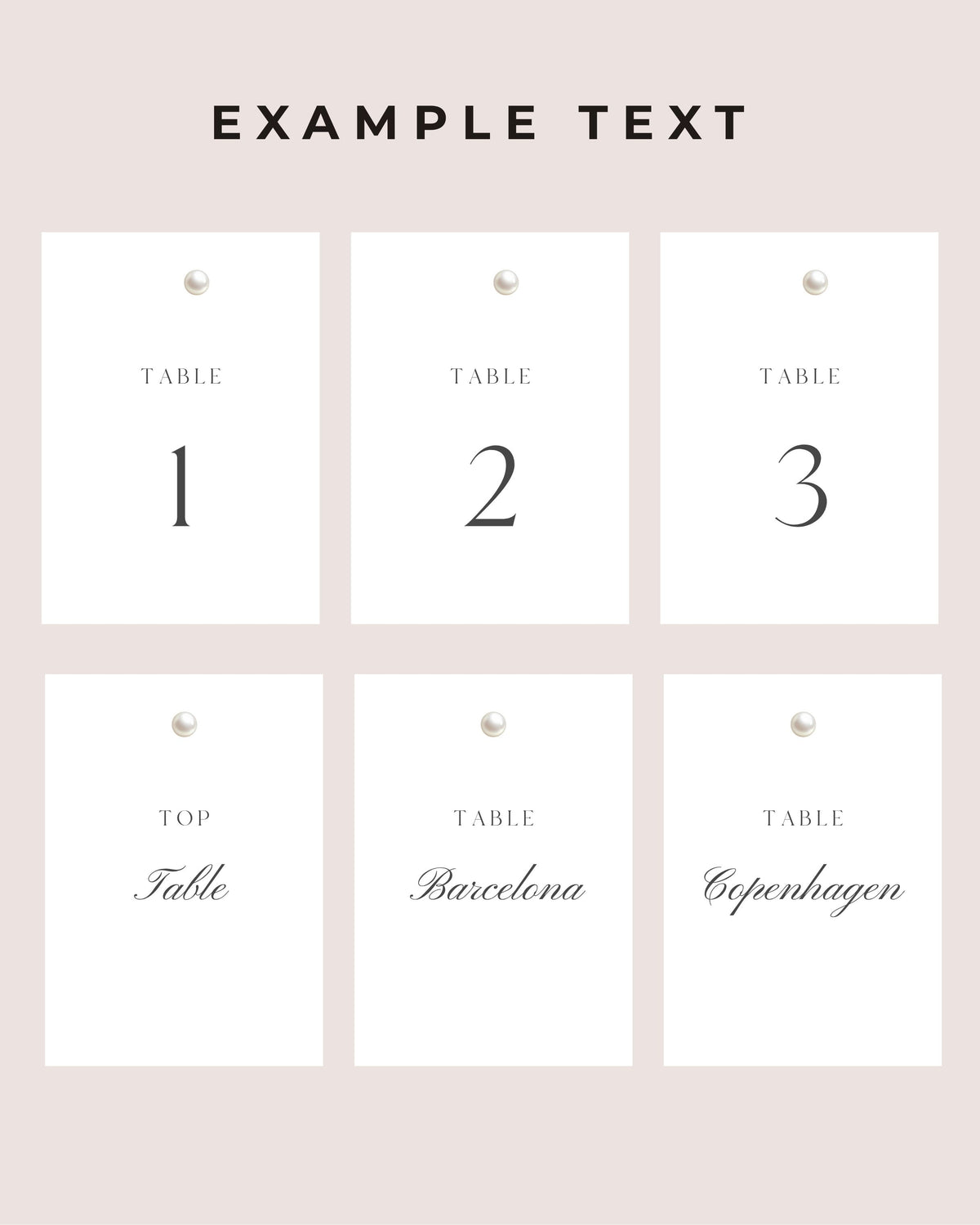 Perla Embossed Pearl Wedding Table Numbers