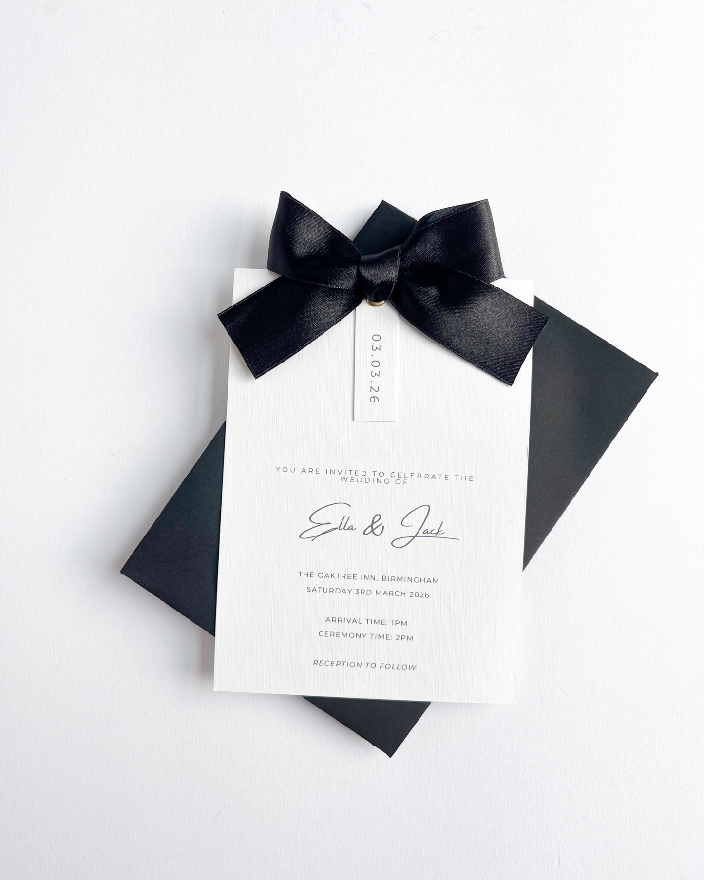 Rosa Ribbon Invitation Suite with Bow