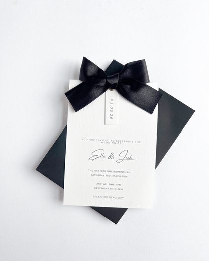 Rosa Ribbon Invitation Suite with Bow
