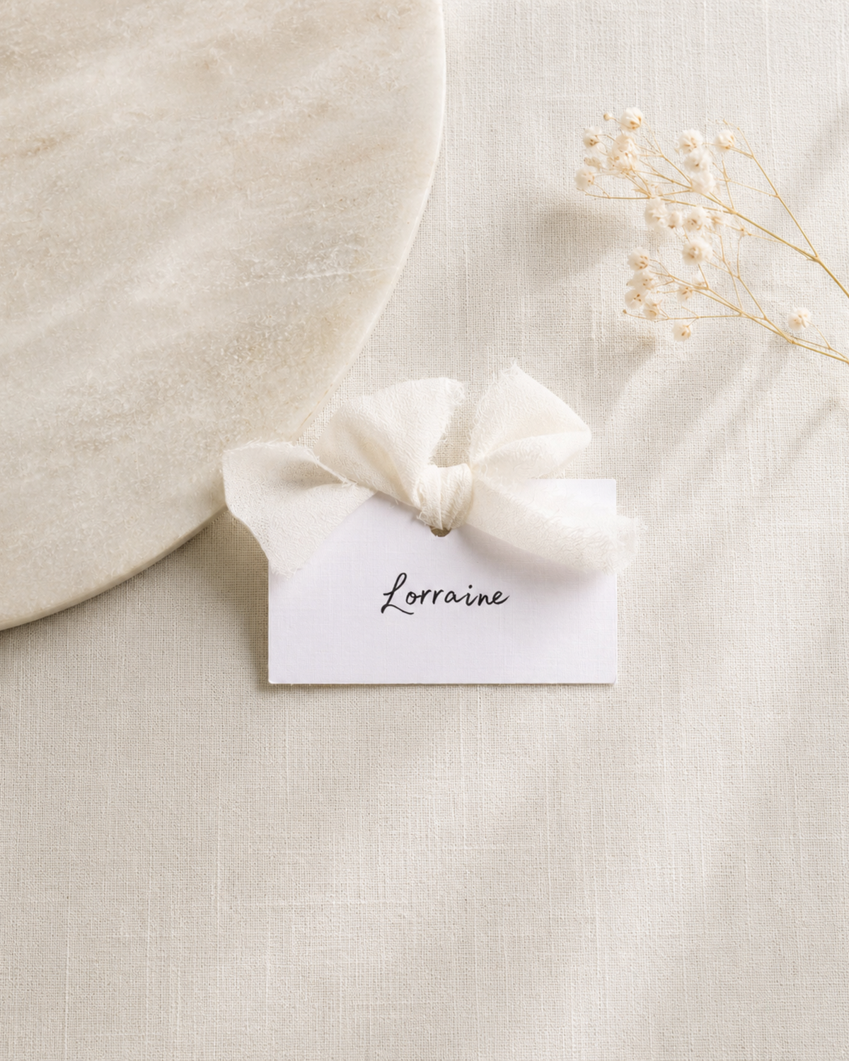 Eleanor Ribbon Wedding Place Names Card