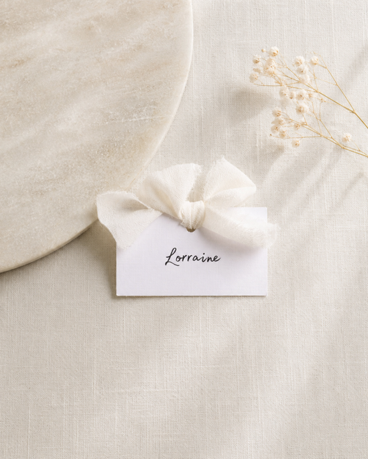 Eleanor Ribbon Wedding Place Names Card