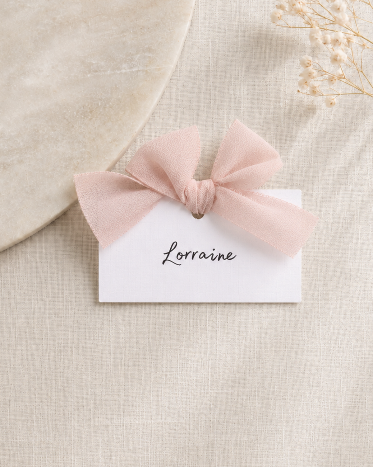 Eleanor Ribbon Wedding Place Names Card