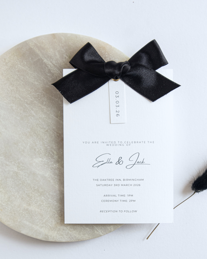 Rosa Ribbon Invitation Suite with Bow