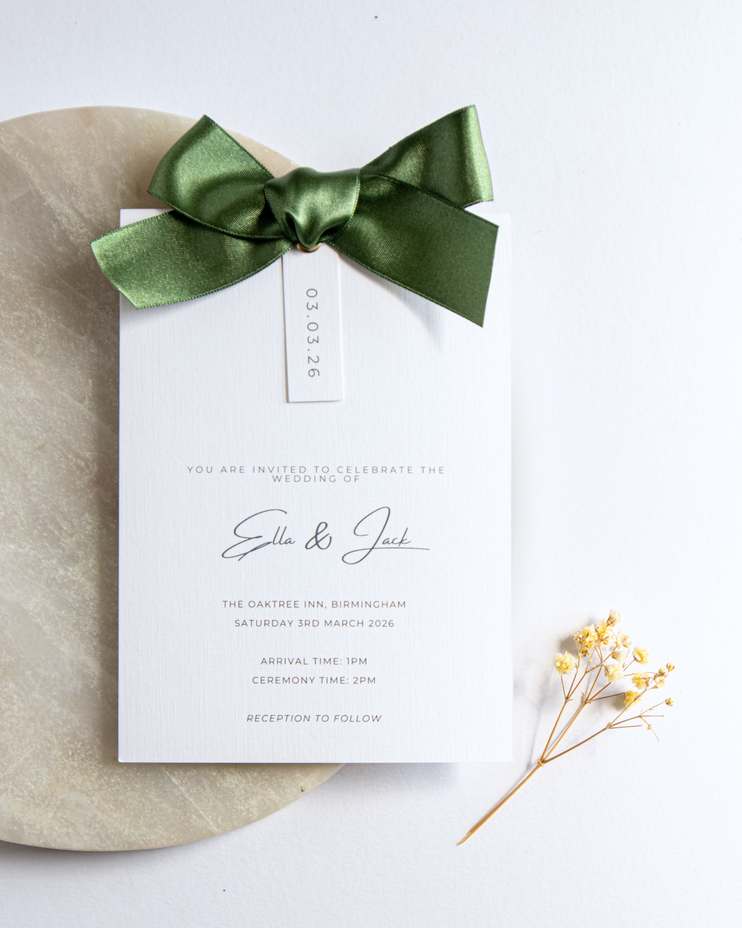 Rosa Ribbon Invitation Suite with Bow