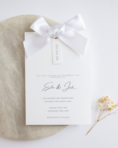 Rosa Ribbon Invitation Suite with Bow