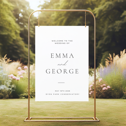 Eleanor | Personalised Wedding Welcome Sign